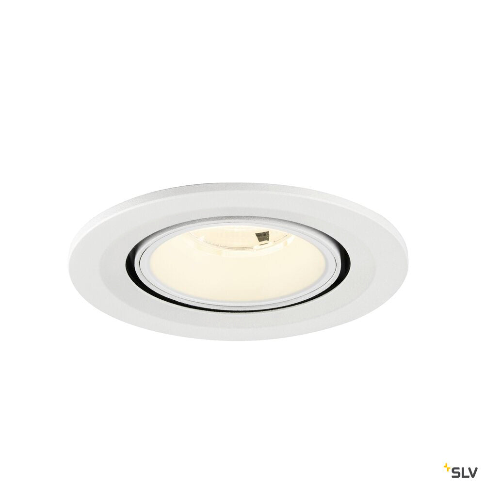SLV NUMINOS® GIMBLE S, Recessed ceiling light, 4000 K, 20°, IP20, round, white 1009425