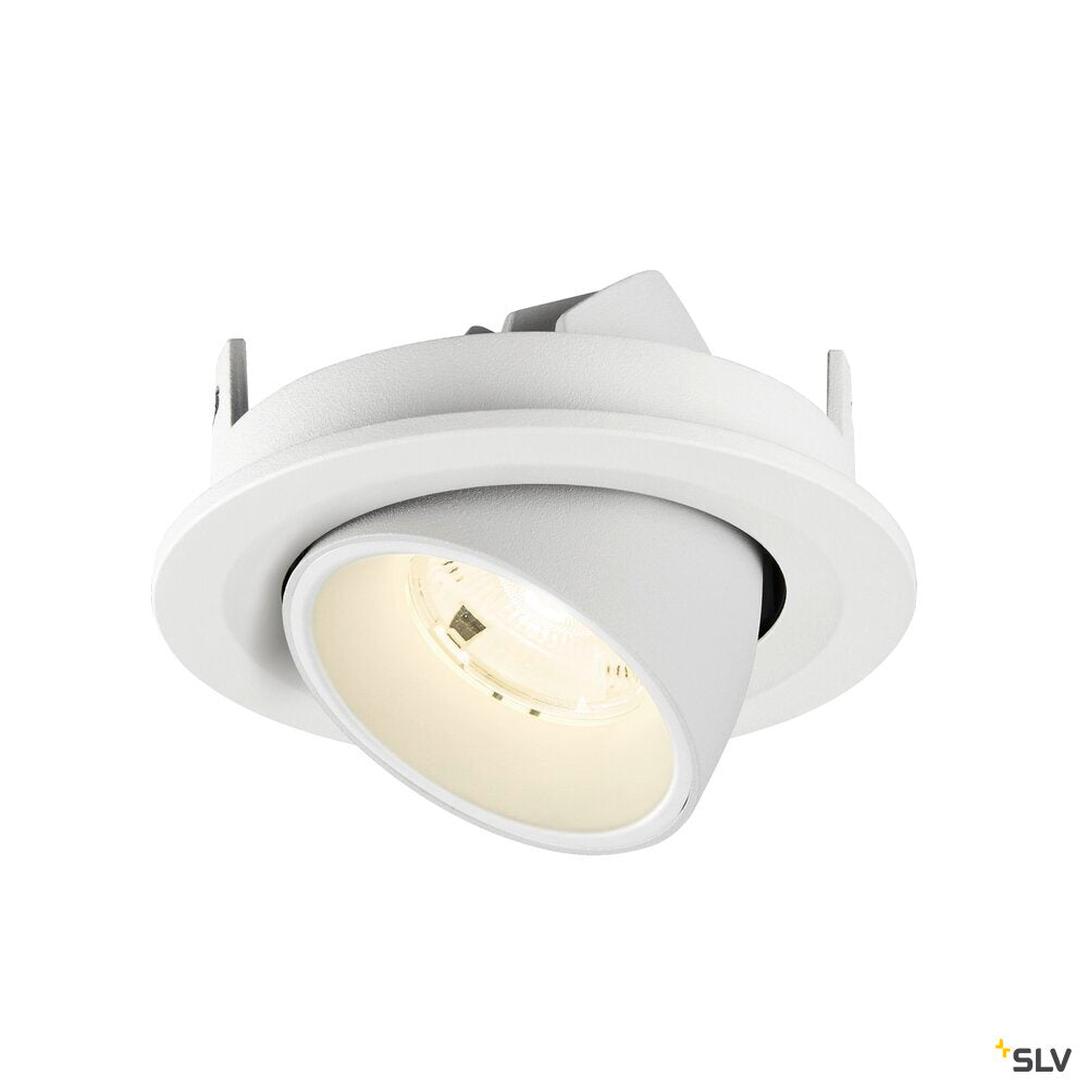 SLV NUMINOS® GIMBLE S, Recessed ceiling light, 4000 K, 20°, IP20, round, white 1009425