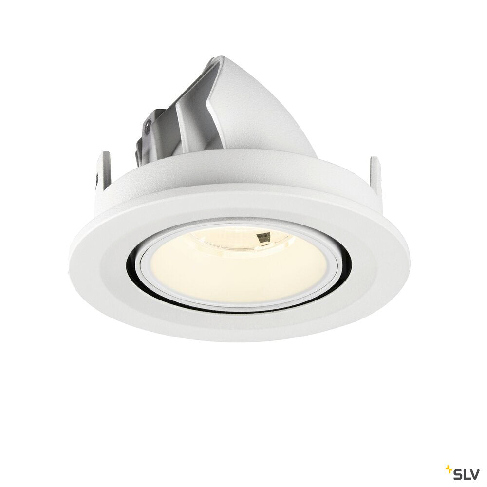 SLV NUMINOS® GIMBLE S, Recessed ceiling light, 4000 K, 20°, IP20, round, white 1009425