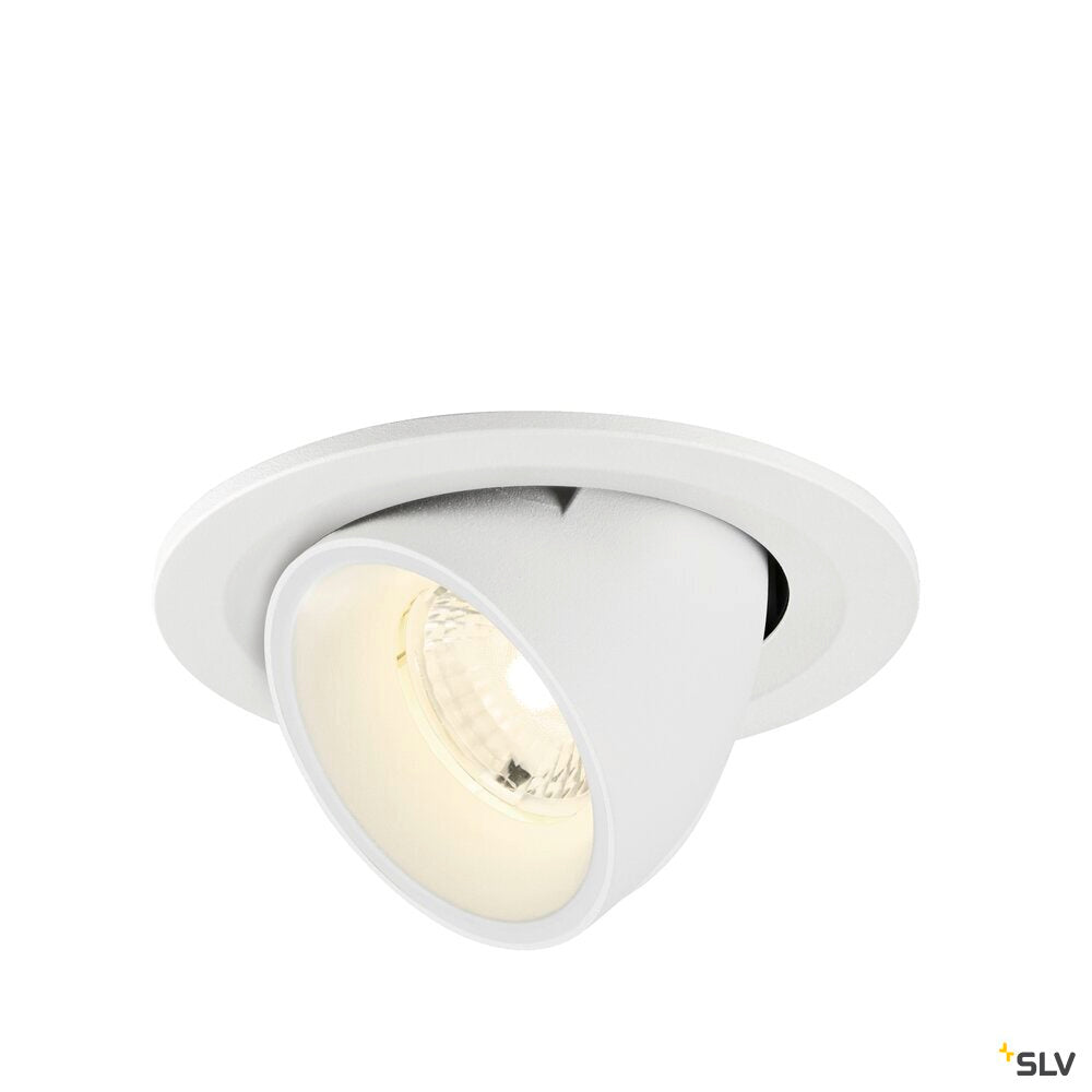 SLV NUMINOS® GIMBLE S, Recessed ceiling light, 4000 K, 40°, IP20, round, white 1009428