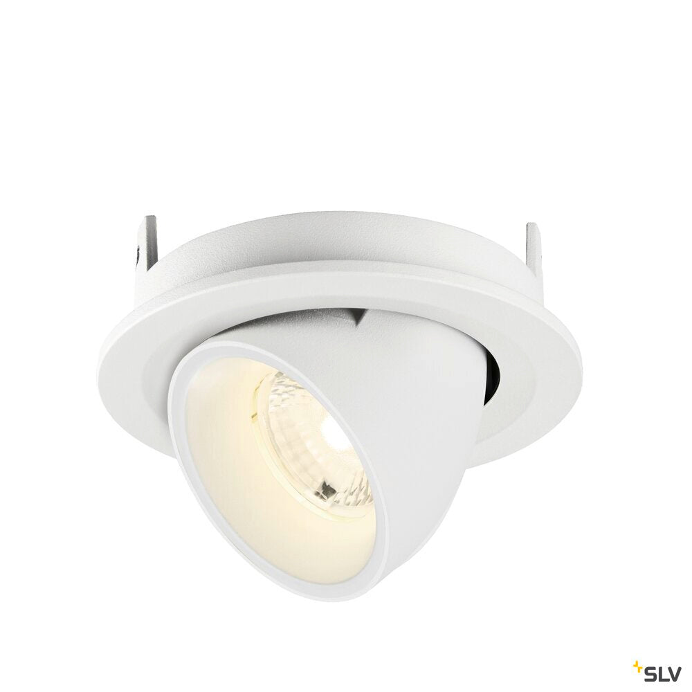 SLV NUMINOS® GIMBLE S, Recessed ceiling light, 4000 K, 40°, IP20, round, white 1009428