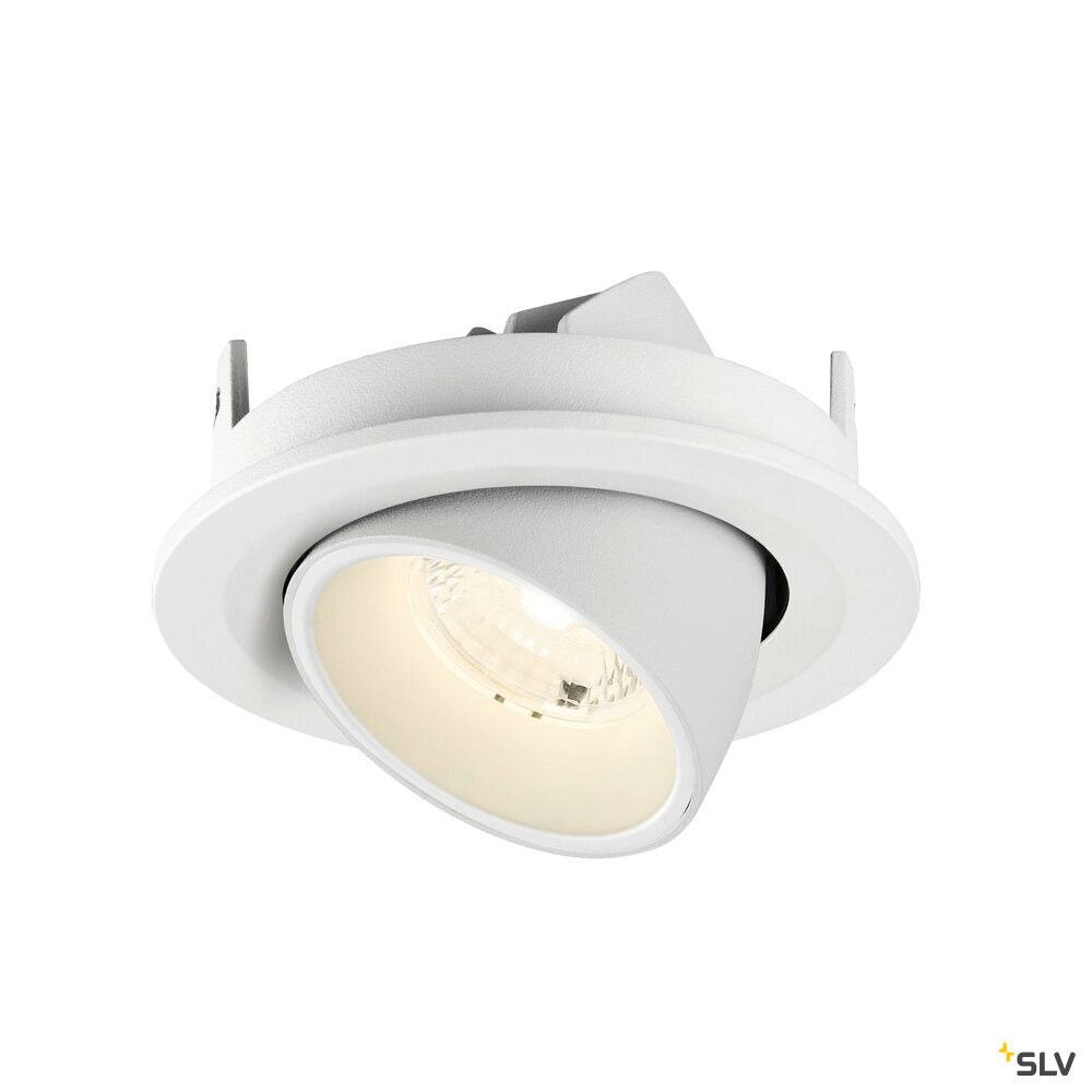 SLV NUMINOS® GIMBLE S, Recessed ceiling light, 4000 K, 40°, IP20, round, white 1009428