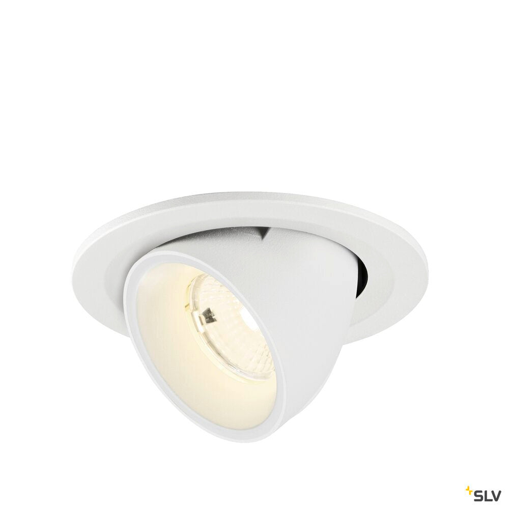 SLV NUMINOS® GIMBLE S, Recessed ceiling light, 4000 K, 55°, IP20, round, white 1009431