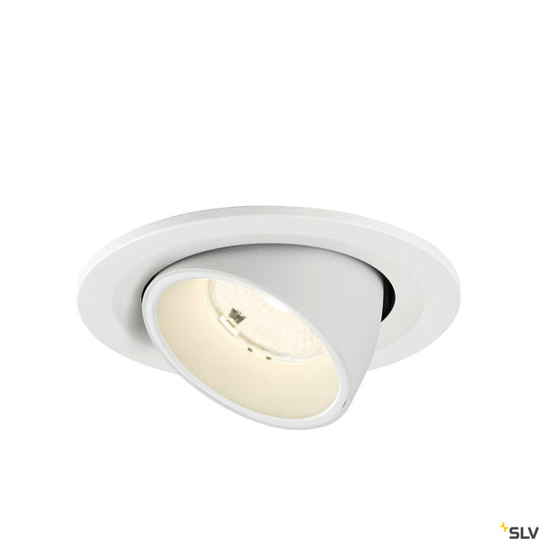 SLV NUMINOS® GIMBLE S, Recessed ceiling light, 4000 K, 55°, IP20, round, white 1009431