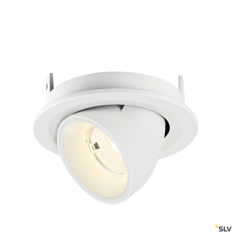 SLV NUMINOS® GIMBLE S, Recessed ceiling light, 4000 K, 55°, IP20, round, white 1009431