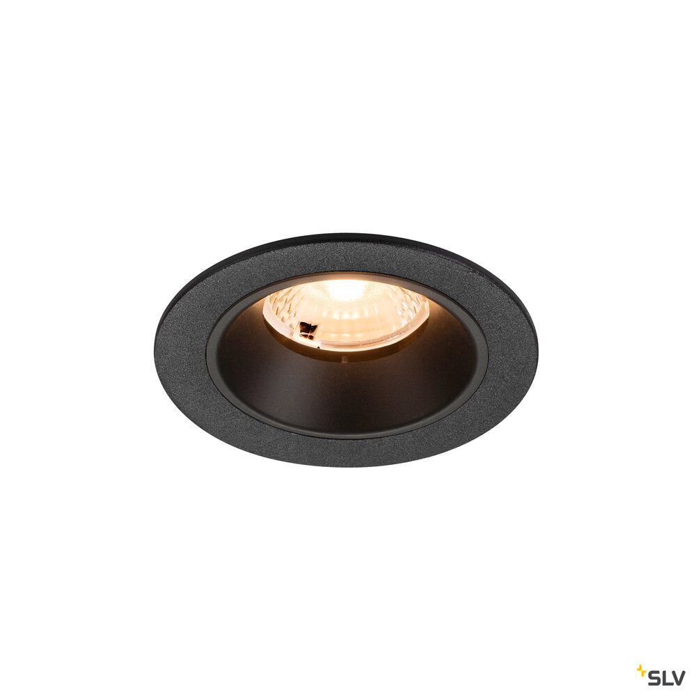 SLV NUMINOS® S, Recessed ceiling light, 2700 K, 40°, IP20, round, black 1009436