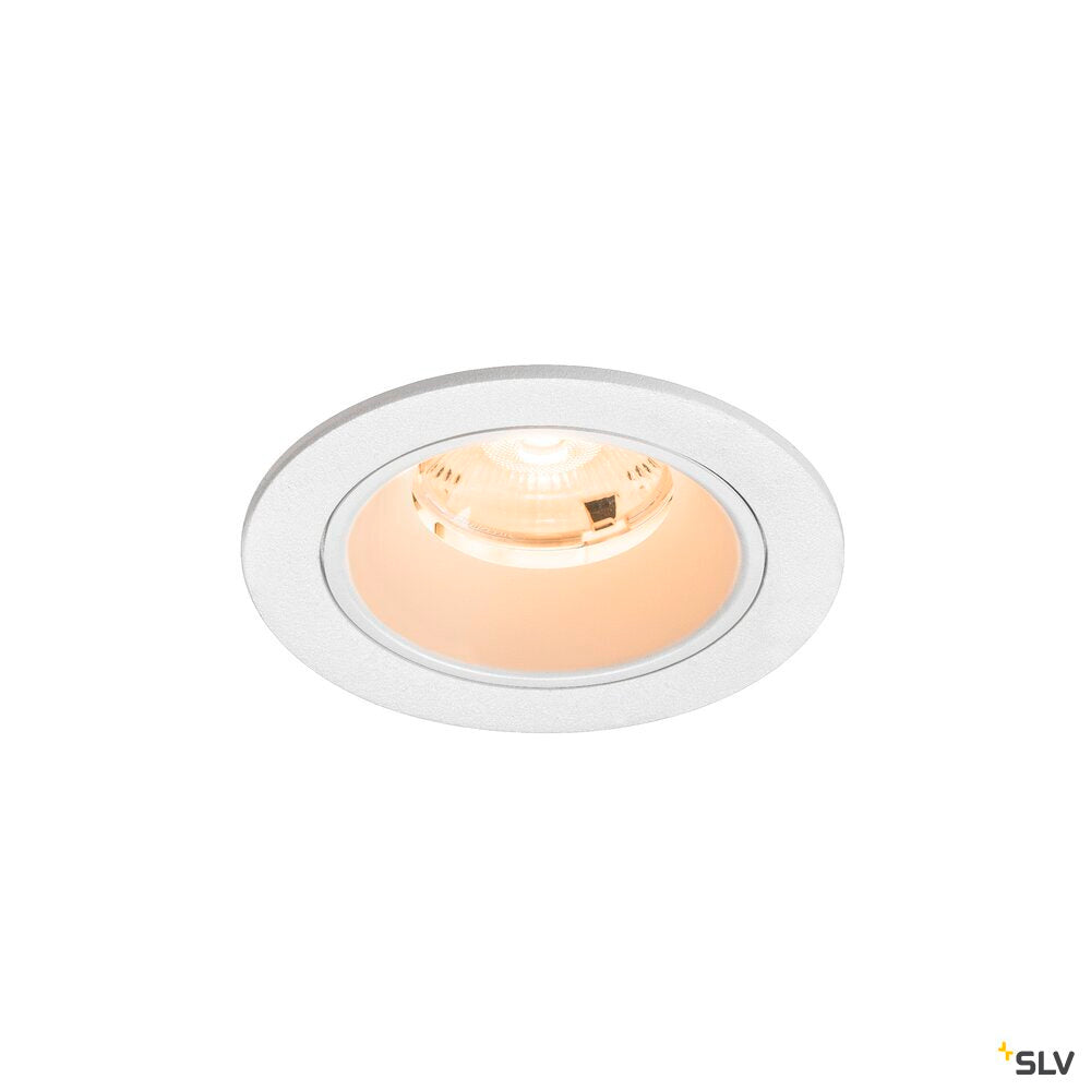 SLV NUMINOS® S, Recessed ceiling light, 2700 K, 20°, IP20, round, white 1009443
