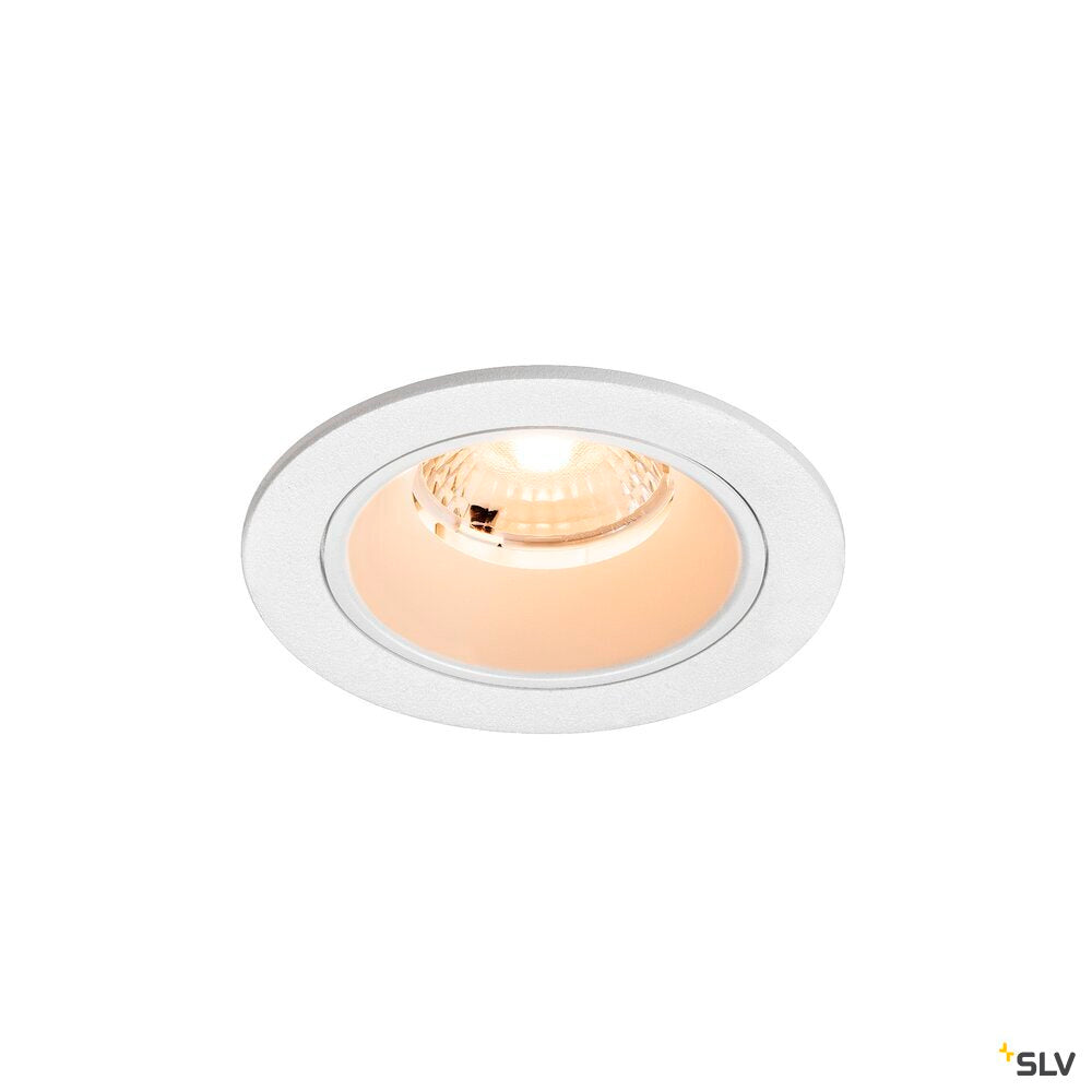 SLV NUMINOS® S, Recessed ceiling light, 2700 K, 40°, IP20, round, white 1009446