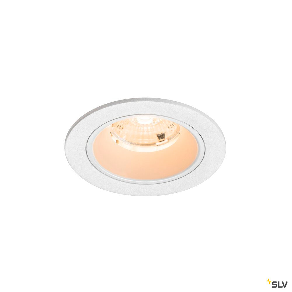 SLV NUMINOS® S, Recessed ceiling light, 2700 K, 55°, IP20, round, white 1009449