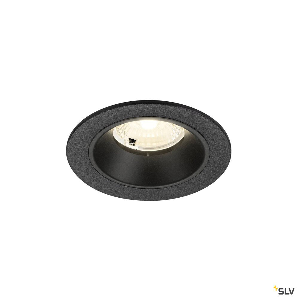 SLV NUMINOS® S, Recessed ceiling light, 4000 K, 40°, IP20, round, black 1009472