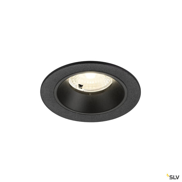 SLV NUMINOS® S, Recessed ceiling light, 4000 K, 40°, IP20, round, black 1009472
