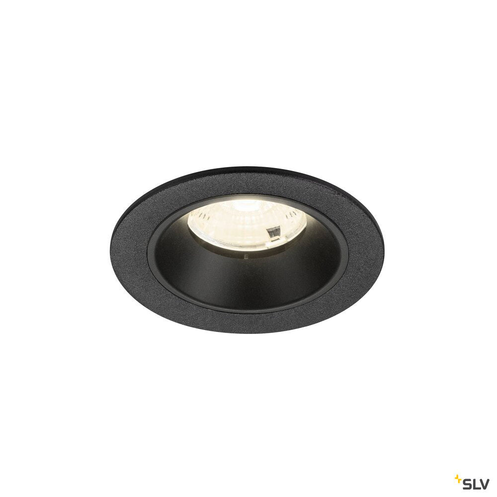 SLV NUMINOS® S, Recessed ceiling light, 4000 K, 55°, IP20, round, black 1009475