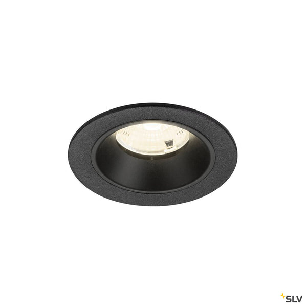 SLV NUMINOS® S, Recessed ceiling light, 4000 K, 55°, IP20, round, black 1009475