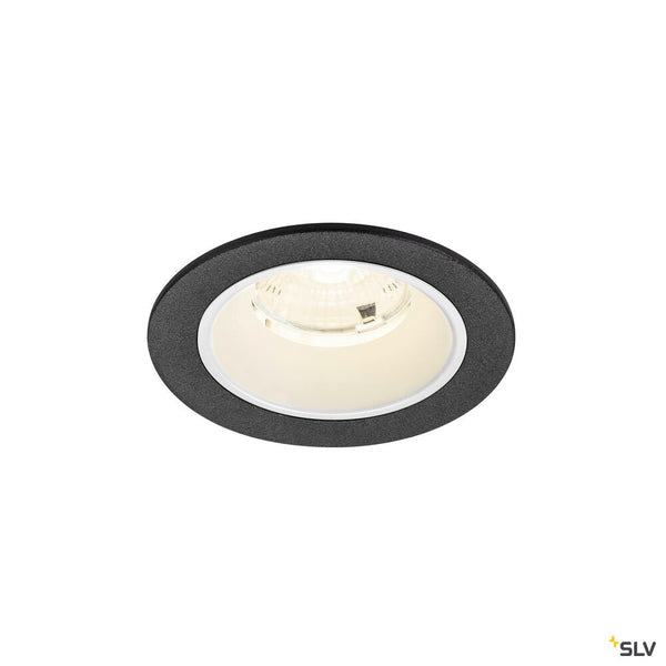 SLV NUMINOS® S, Recessed ceiling light, 4000 K, 55°, IP20, round, black / white 1009476