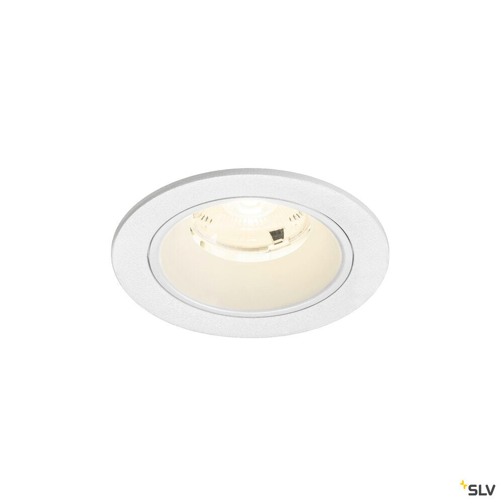 SLV NUMINOS® S, Recessed ceiling light, 4000 K, 20°, IP20, round, white 1009479
