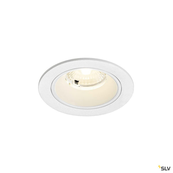 SLV NUMINOS® S, Recessed ceiling light, 4000 K, 40°, IP20, round, white 1009482
