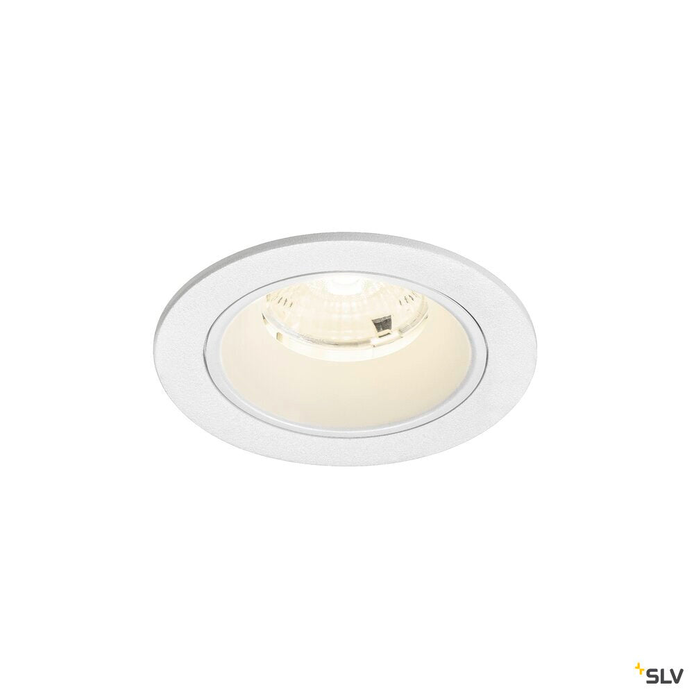SLV NUMINOS® S, Recessed ceiling light, 4000 K, 55°, IP20, round, white 1009485