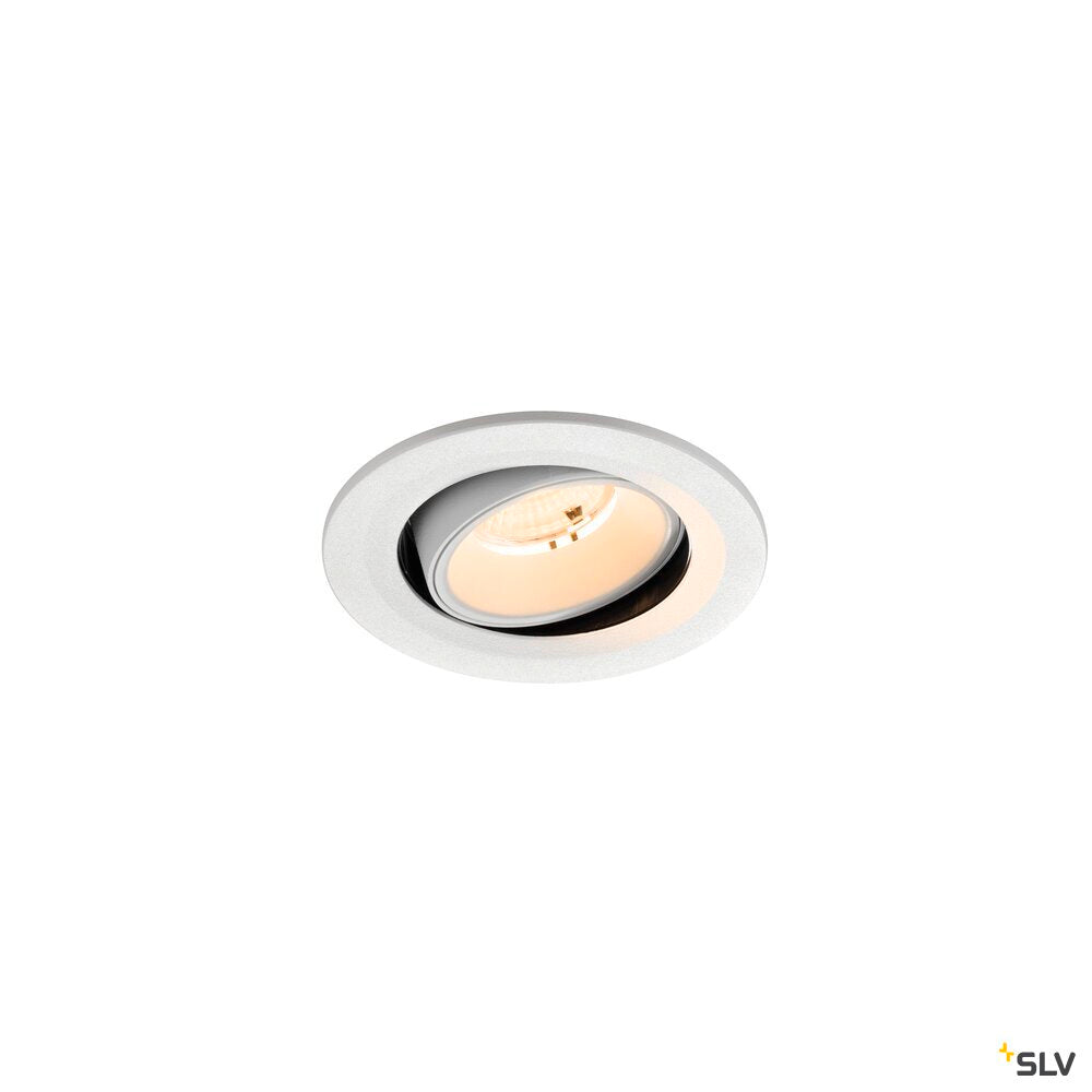 SLV NUMINOS® MOVE S, Recessed ceiling light, 2700 K, 55°, IP20, round, white 1009503