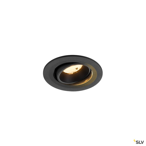 SLV NUMINOS® MOVE S, Recessed ceiling light, 3000 K, 55°, IP20, round, black 1009511