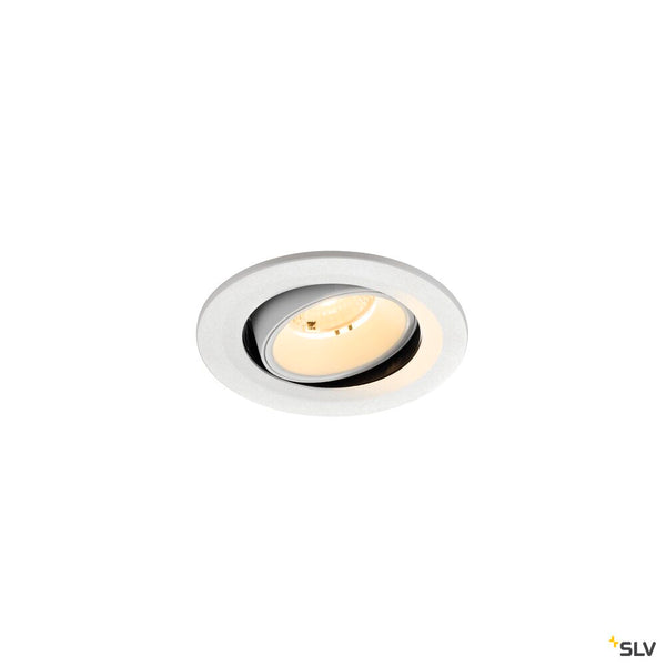 SLV NUMINOS® MOVE S, Recessed ceiling light, 3000 K, 40°, IP20, round, white 1009518