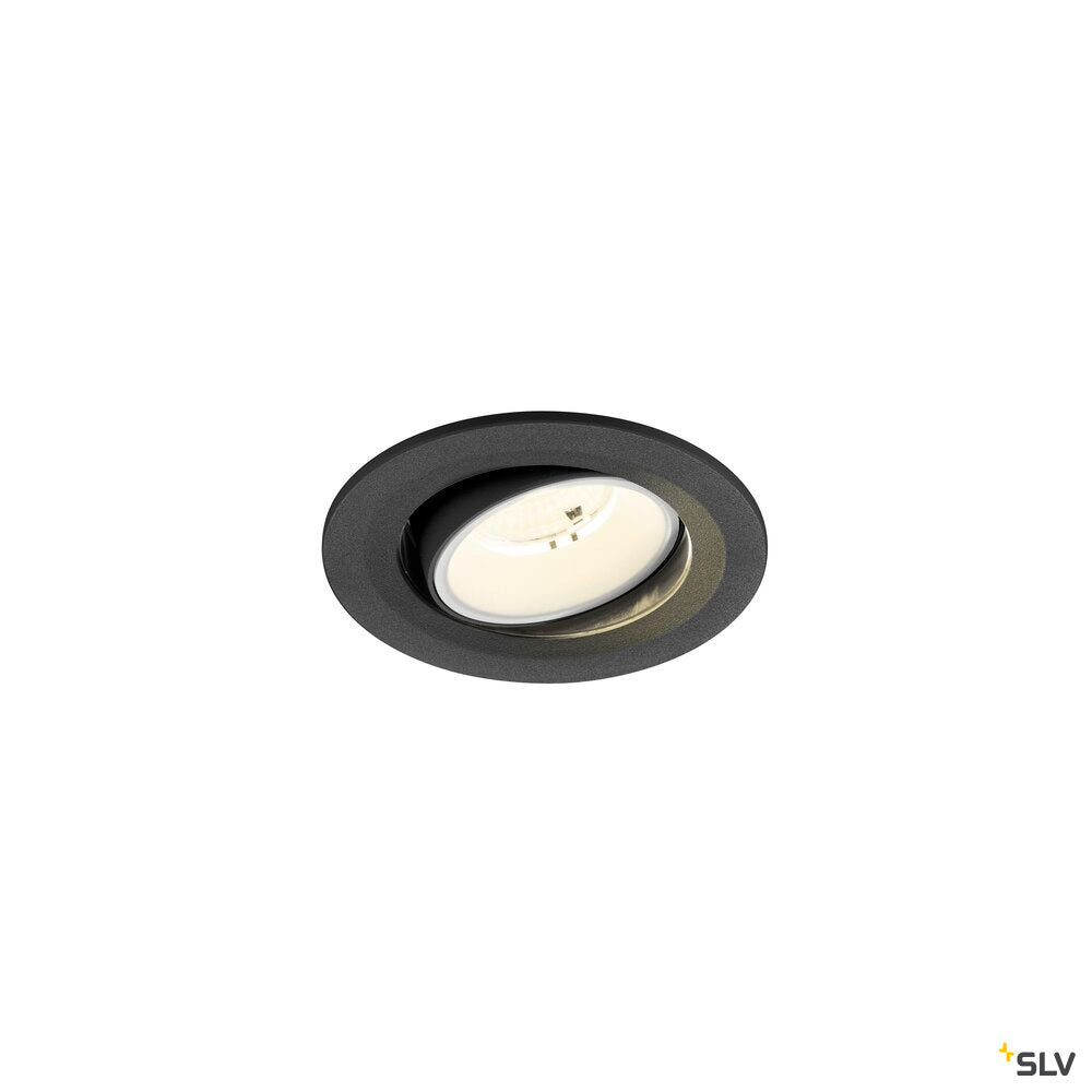 SLV NUMINOS® MOVE S, Recessed ceiling light, 4000 K, 55°, IP20, round, black / white 1009530