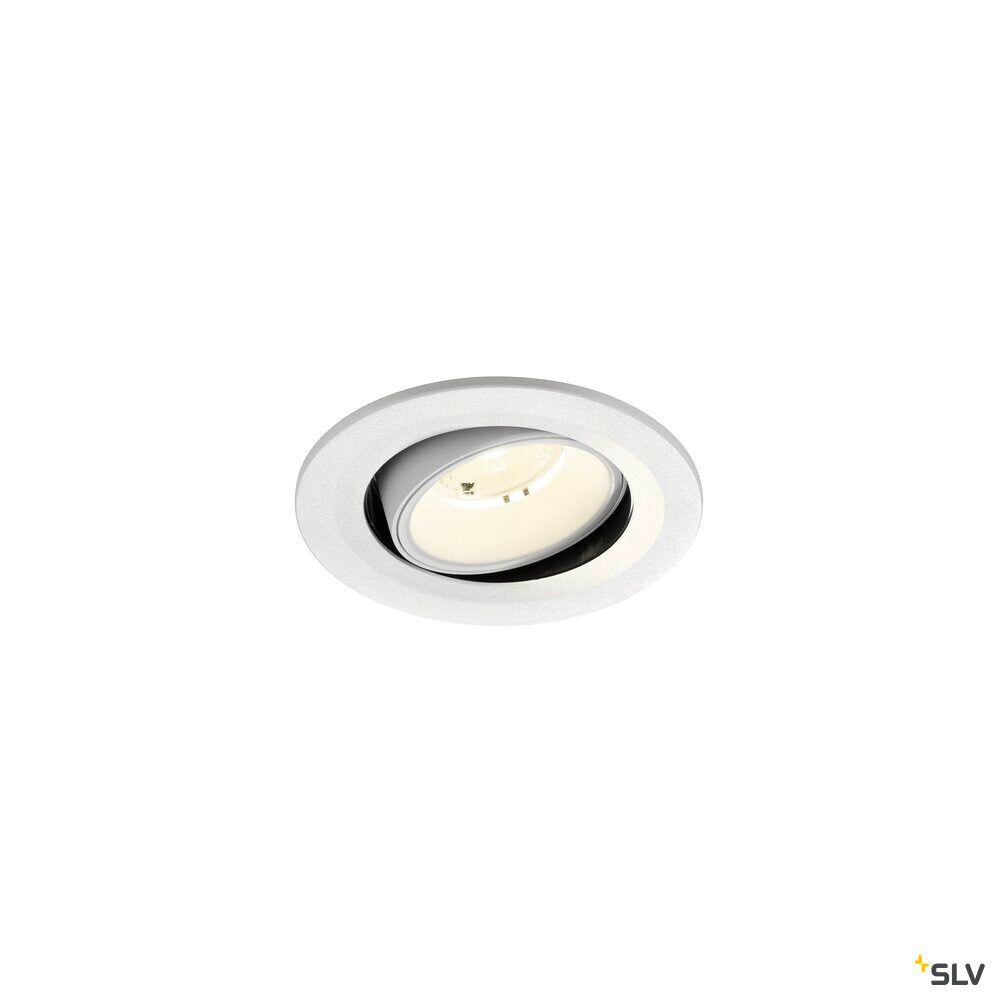 SLV NUMINOS® MOVE S, Recessed ceiling light, 4000 K, 40°, IP20, round, white 1009536