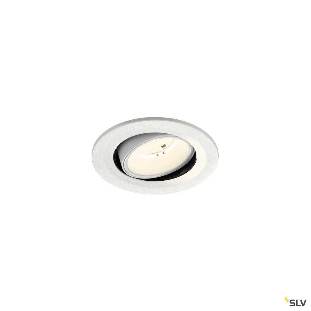 SLV NUMINOS® MOVE S, Recessed ceiling light, 4000 K, 55°, IP20, round, white 1009539