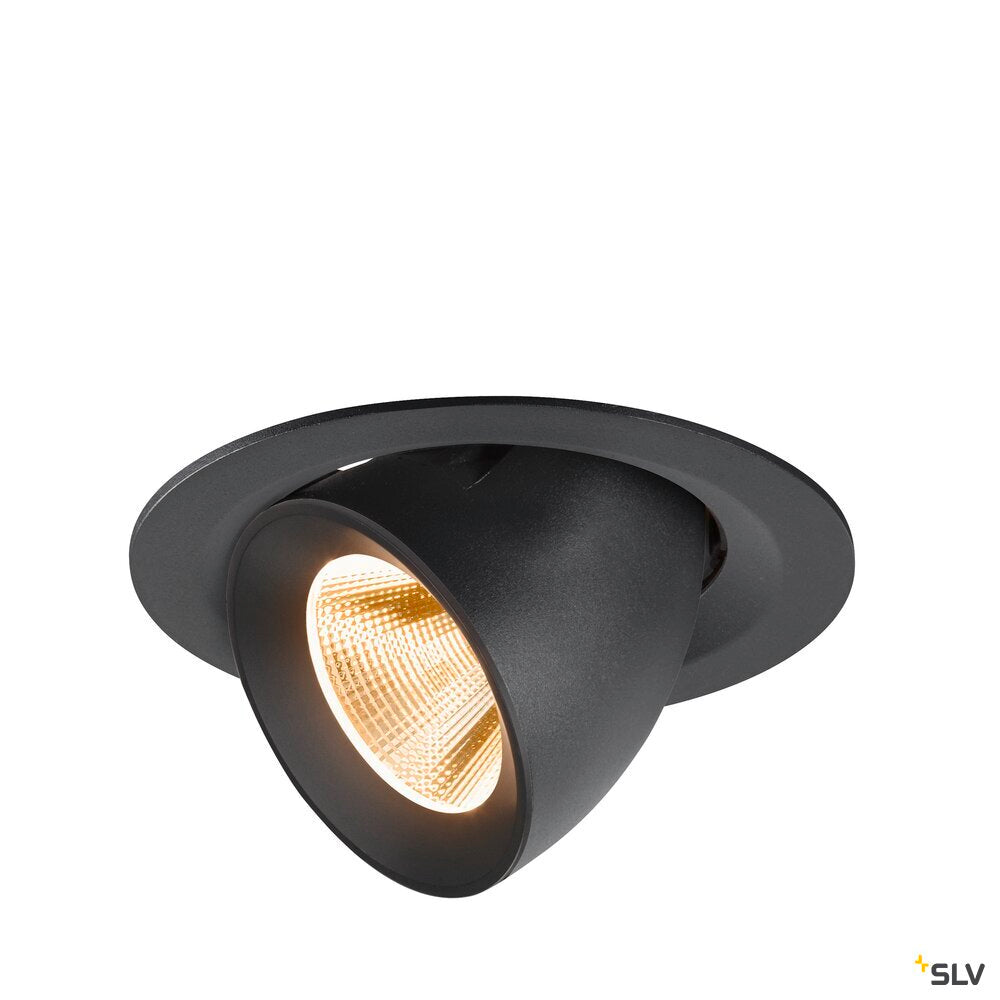 SLV NUMINOS® GIMBLE M, Recessed ceiling light, 2700 K, 20°, black 1009541