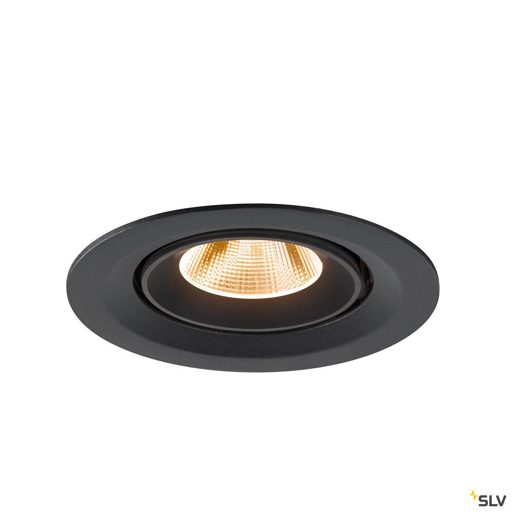 SLV NUMINOS® GIMBLE M, Recessed ceiling light, 2700 K, 20°, black 1009541