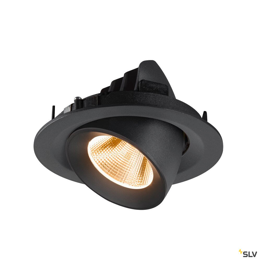 SLV NUMINOS® GIMBLE M, Recessed ceiling light, 2700 K, 20°, black 1009541