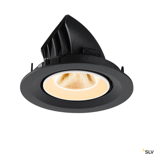 SLV NUMINOS® GIMBLE M, Recessed ceiling light, 2700 K, 20°, black / white 1009542