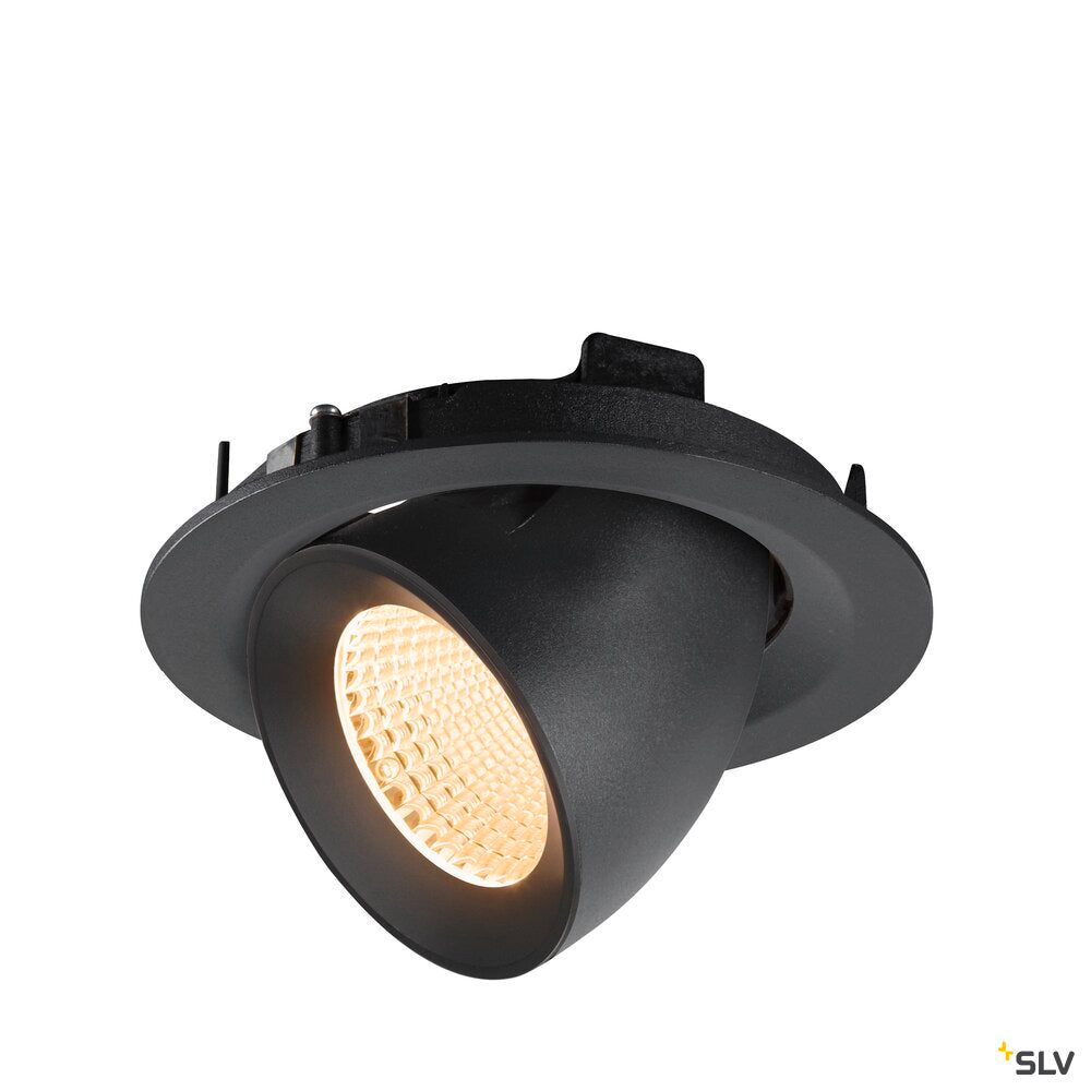 SLV NUMINOS® GIMBLE M, Recessed ceiling light, 2700 K, 40°, black 1009544