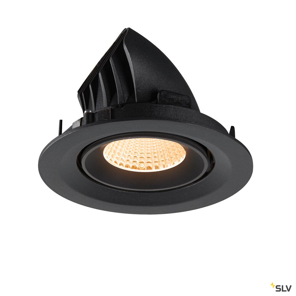 SLV NUMINOS® GIMBLE M, Recessed ceiling light, 2700 K, 40°, black 1009544
