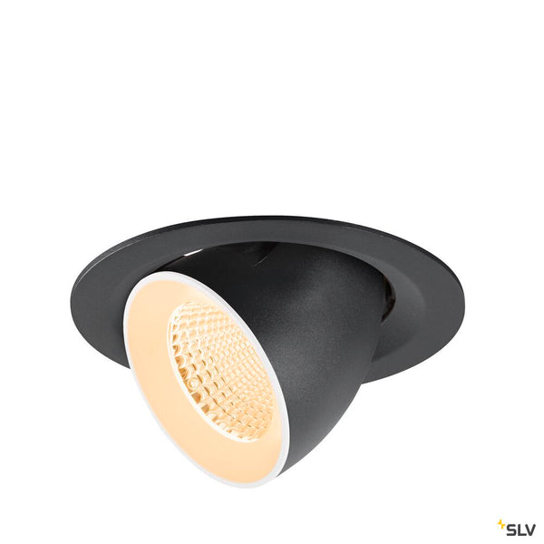 SLV NUMINOS® GIMBLE M, Recessed ceiling light, 2700 K, 40°, black / white 1009545