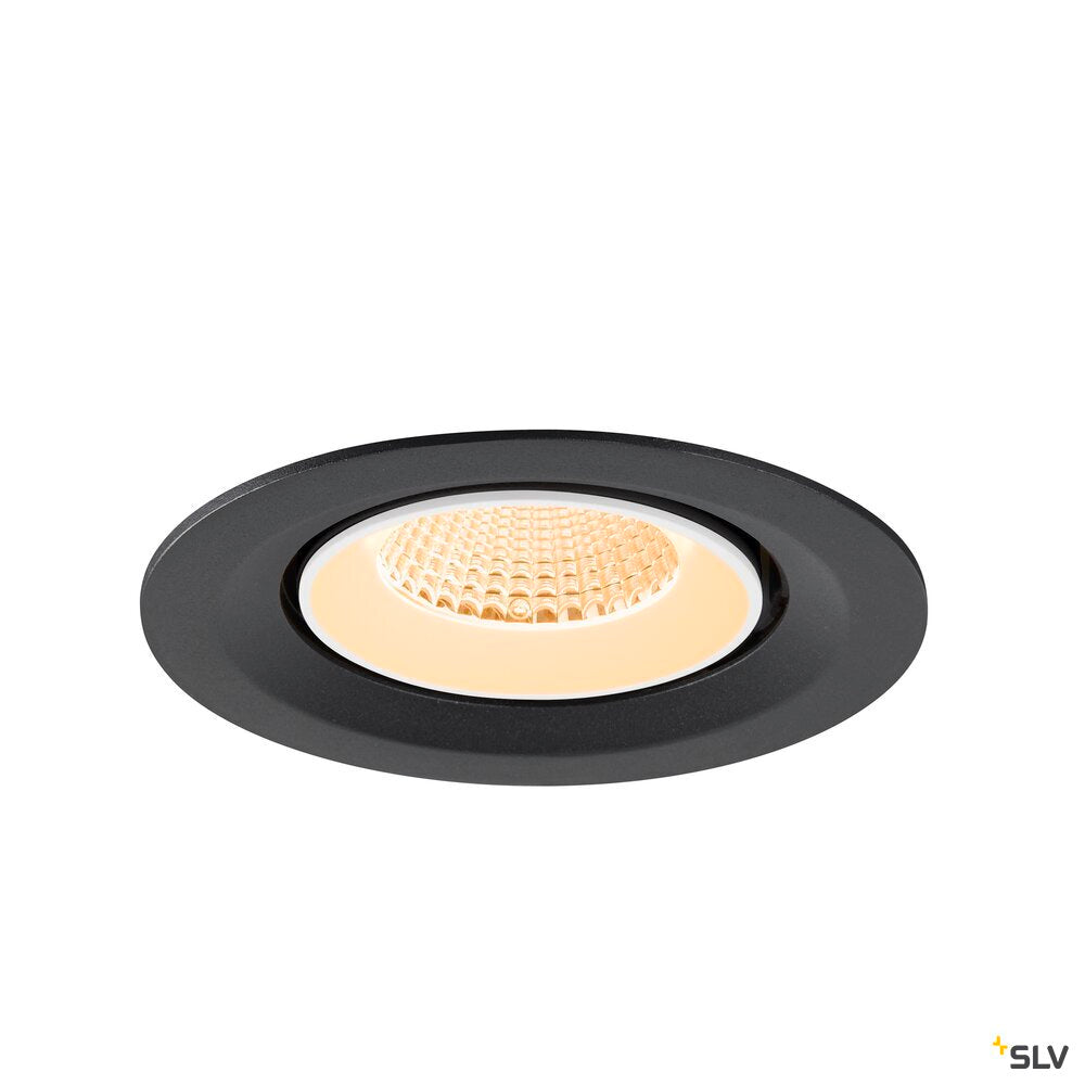 SLV NUMINOS® GIMBLE M, Recessed ceiling light, 2700 K, 40°, black / white 1009545
