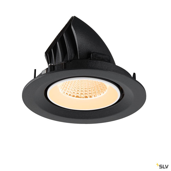 SLV NUMINOS® GIMBLE M, Recessed ceiling light, 2700 K, 40°, black / white 1009545