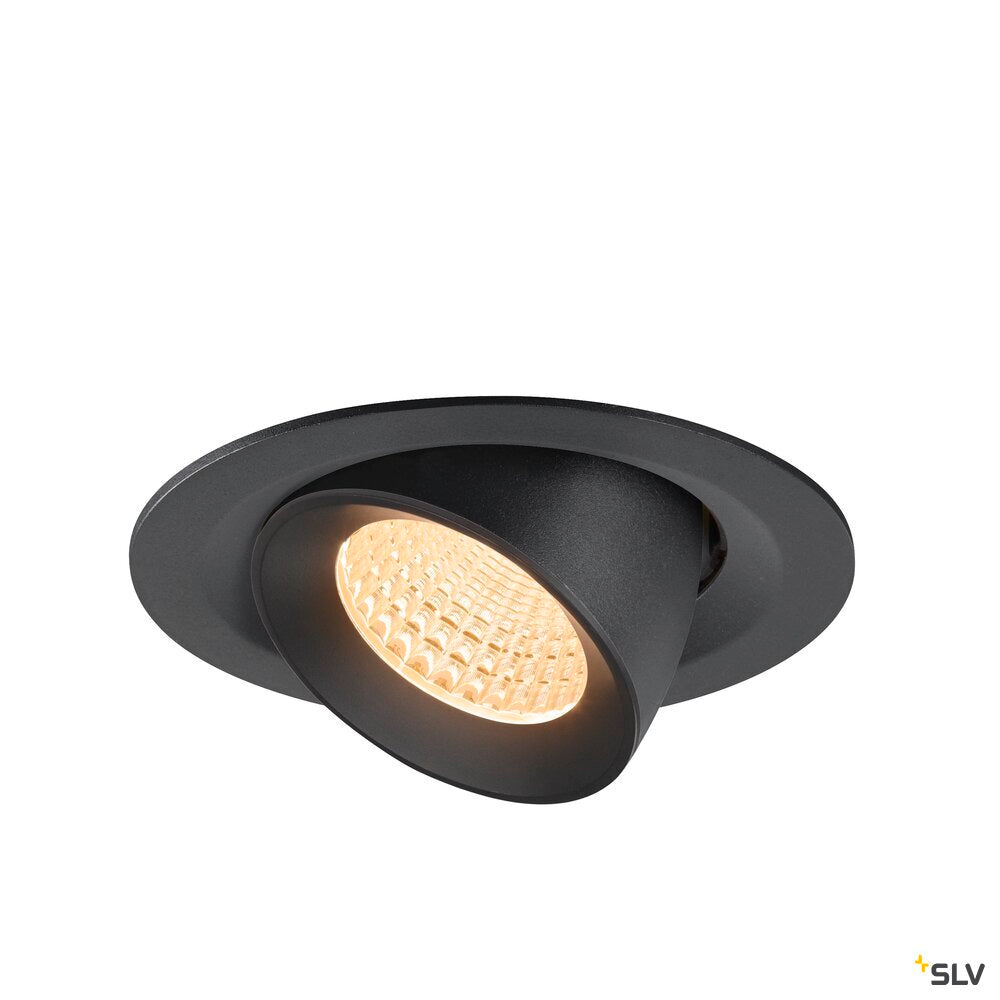 SLV NUMINOS® GIMBLE M, Recessed ceiling light, 2700 K, 55°, black 1009547