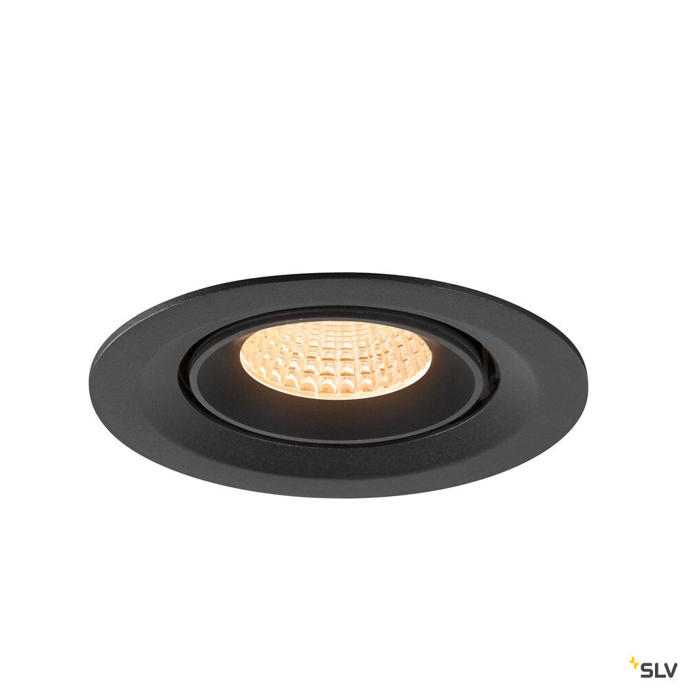 SLV NUMINOS® GIMBLE M, Recessed ceiling light, 2700 K, 55°, black 1009547