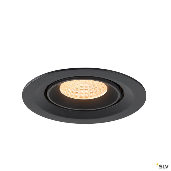 SLV NUMINOS® GIMBLE M, Recessed ceiling light, 2700 K, 55°, black 1009547