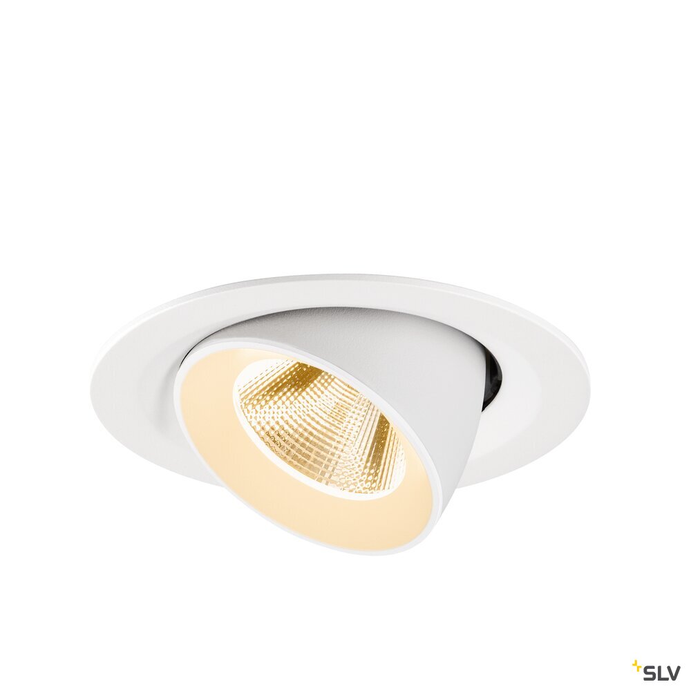 SLV NUMINOS® GIMBLE M, Recessed ceiling light, 2700 K, 20°, white 1009551