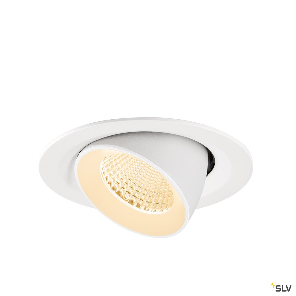 SLV NUMINOS® GIMBLE M, Recessed ceiling light, 2700 K, 40°, white 1009554