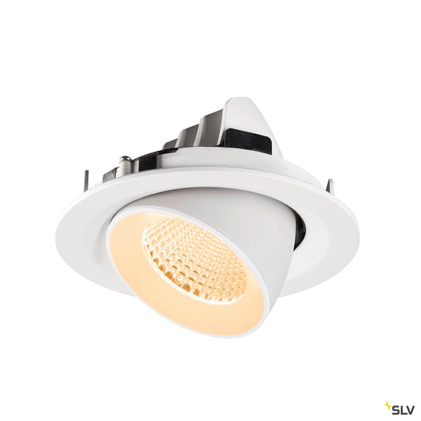 SLV NUMINOS® GIMBLE M, Recessed ceiling light, 2700 K, 40°, white 1009554