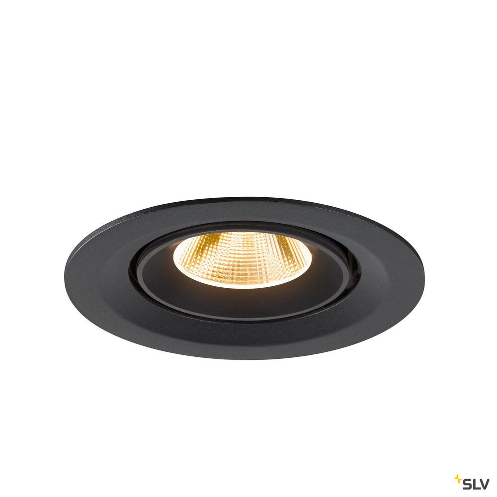 SLV NUMINOS® GIMBLE M, Recessed ceiling light, 3000 K, 20°, black 1009559