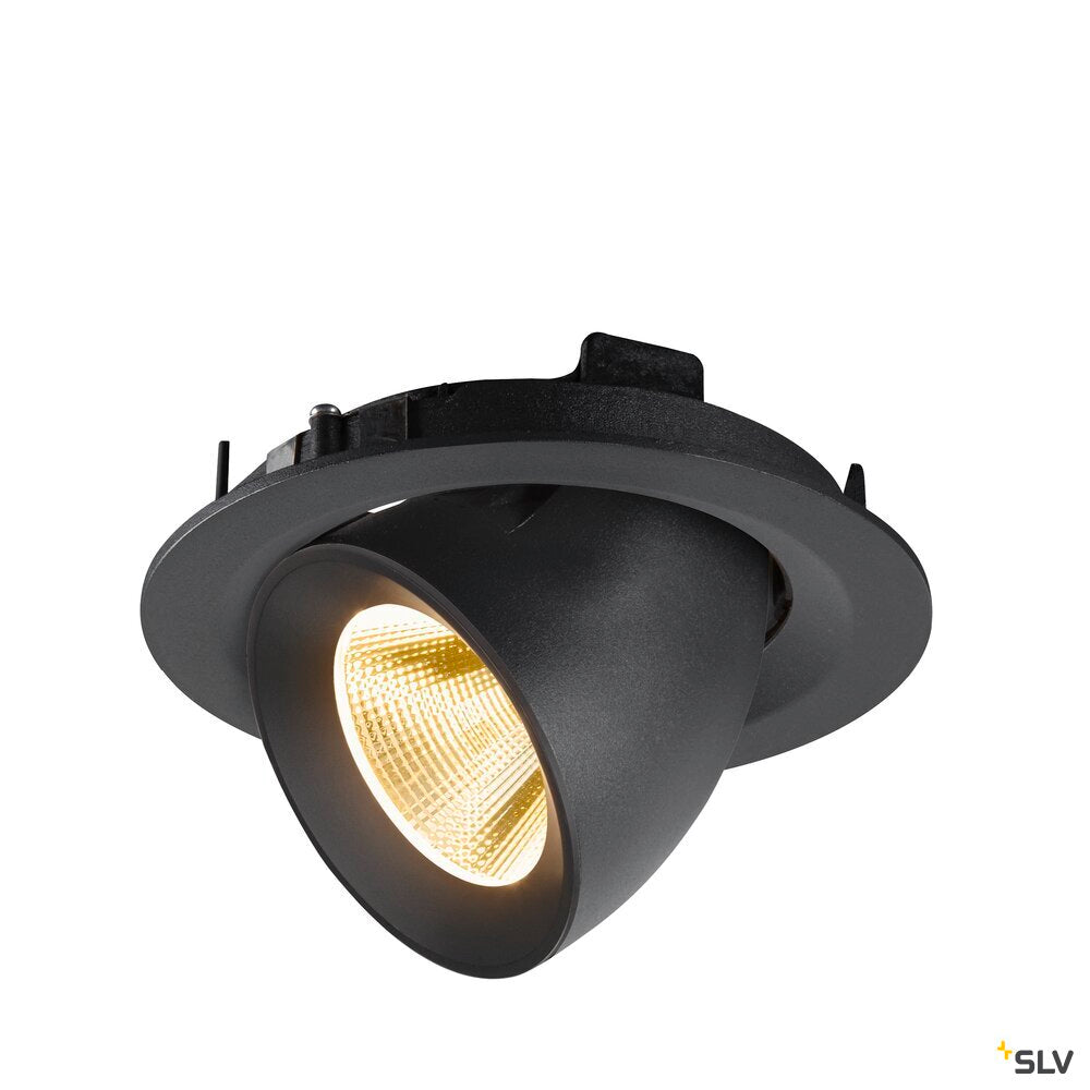 SLV NUMINOS® GIMBLE M, Recessed ceiling light, 3000 K, 20°, black 1009559
