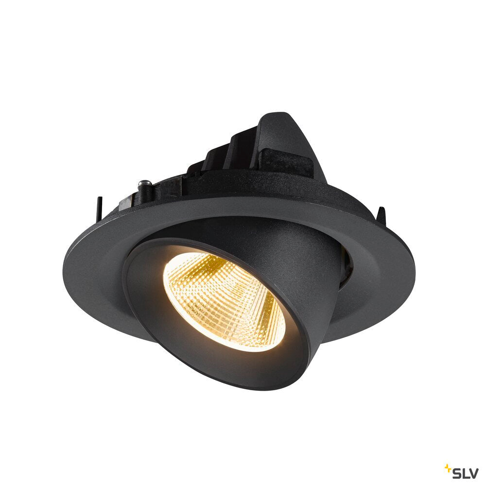 SLV NUMINOS® GIMBLE M, Recessed ceiling light, 3000 K, 20°, black 1009559