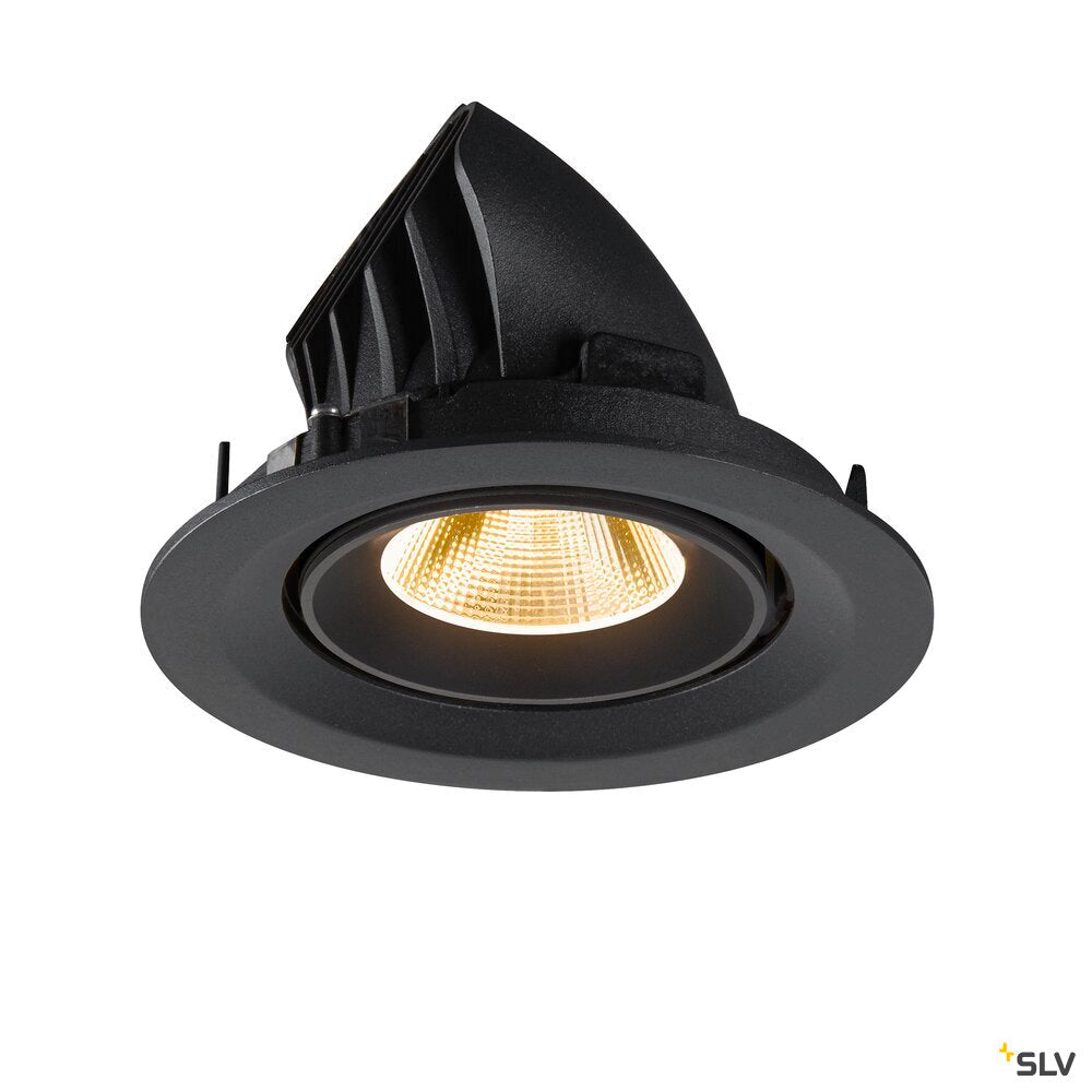 SLV NUMINOS® GIMBLE M, Recessed ceiling light, 3000 K, 20°, black 1009559