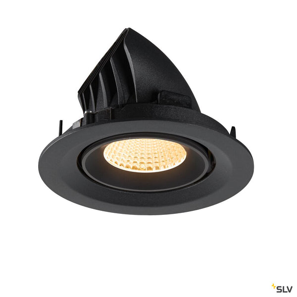 SLV NUMINOS® GIMBLE M, Recessed ceiling light, 3000 K, 40°, black 1009562