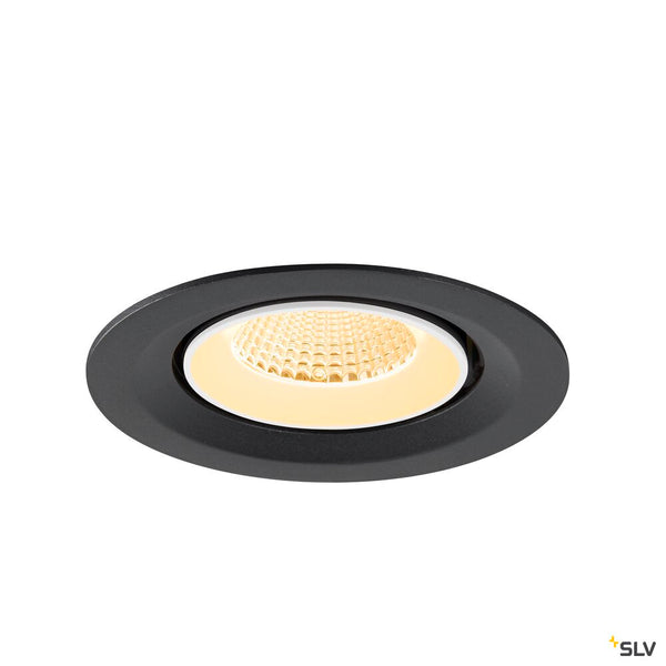SLV NUMINOS® GIMBLE M, Recessed ceiling light, 3000 K, 40°, black / white 1009563