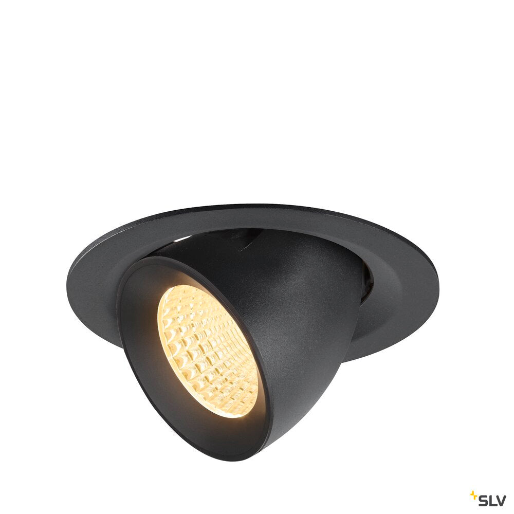 SLV NUMINOS® GIMBLE M, Recessed ceiling light, 3000 K, 55°, black 1009565