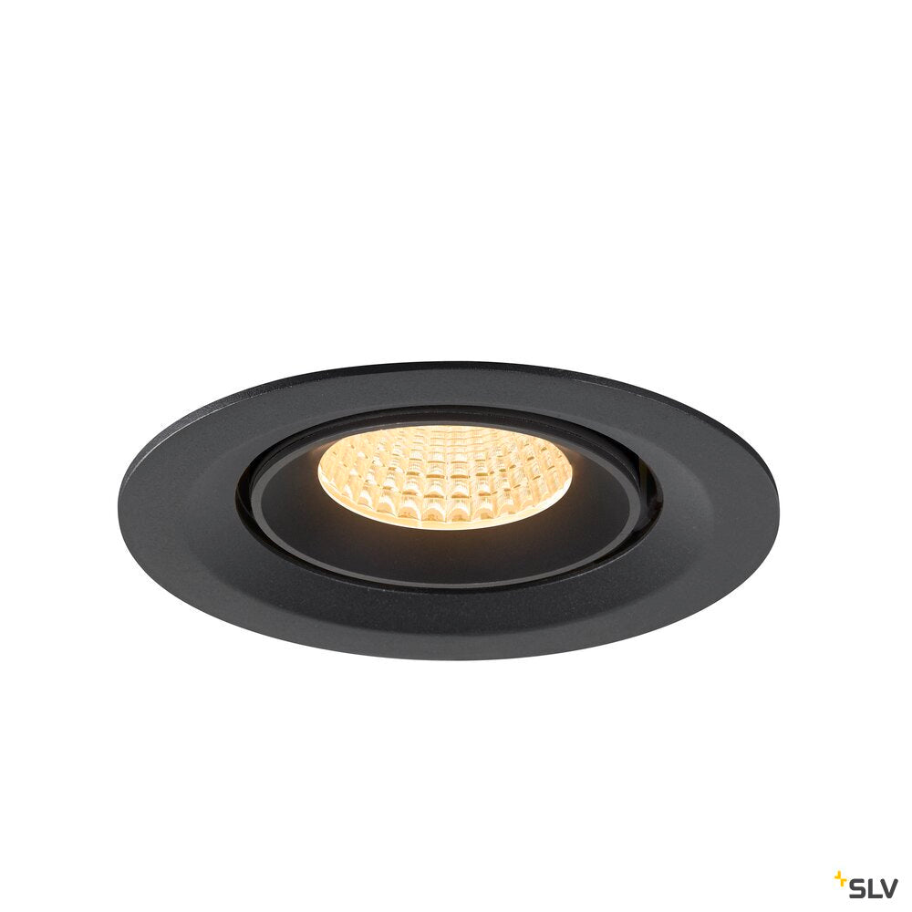 SLV NUMINOS® GIMBLE M, Recessed ceiling light, 3000 K, 55°, black 1009565